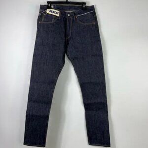 Benzak Candiani Mens Slim Skinny Jeans Black Pocket Button Fly Denim 32x35 New